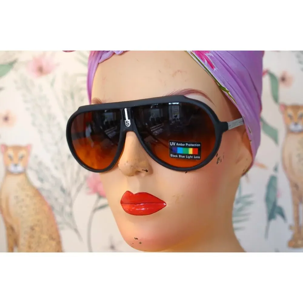 Vintage 1980s Sunglasses Taiwan Blue Blocker NOS Grandpa Retro Outdoor Festival